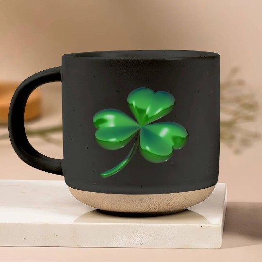3D Shamrock Pottery Mugs