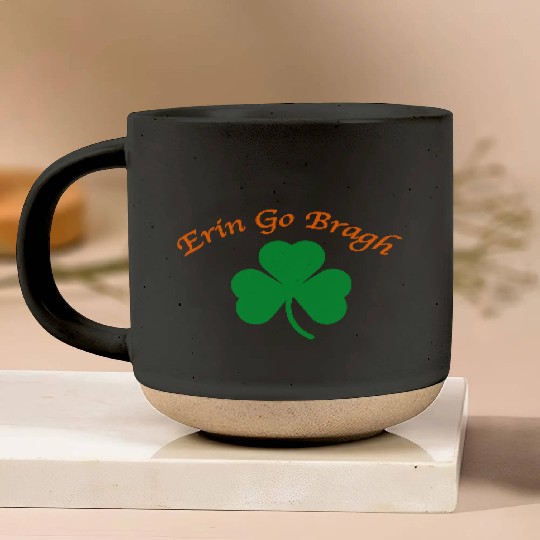 Erin Go Bragh Shamrock Pottery Mugs