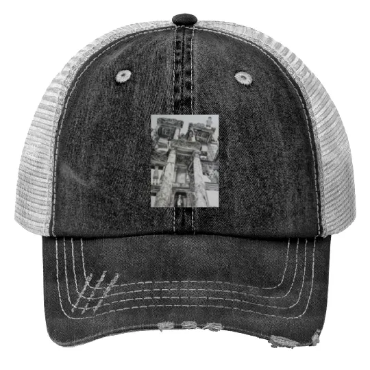 Bobs Burgers in Ruins Print Trucker Hats