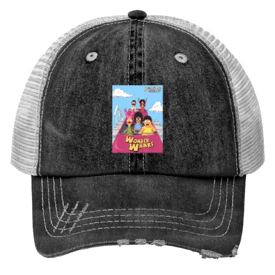 the bobs burgers movie wonder wharf roller coaster Print Trucker Hats