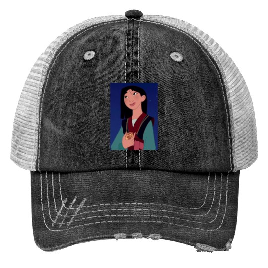 Disneys Mulan Print Trucker Hats