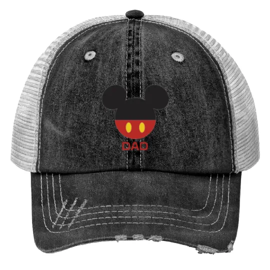 Disney Mickey Mouse Icon Shorts Dad Birthday Fathers Day Print Trucker Hats