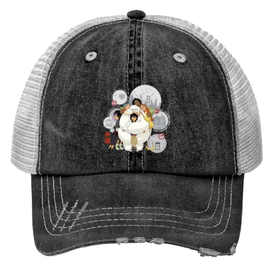 Disney Big Hero 6 TV Series Baymax Hugs Graphic Print Trucker Hats
