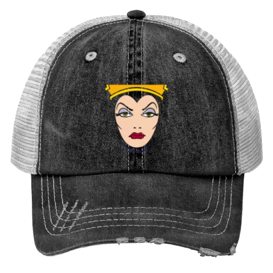 Disney Villains Evil Queen Big Face Print Trucker Hats