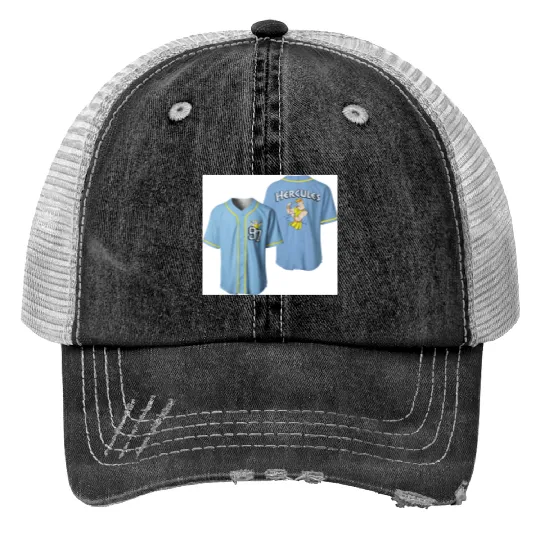 Disney Parks Hercules Baseball Jersey Print Trucker Hats