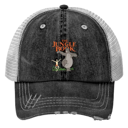Disney Mowgli And Baloo Print Trucker Hats