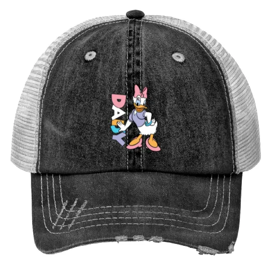 Daisy Duck Print Trucker Hats, Disney  Print Trucker Hats