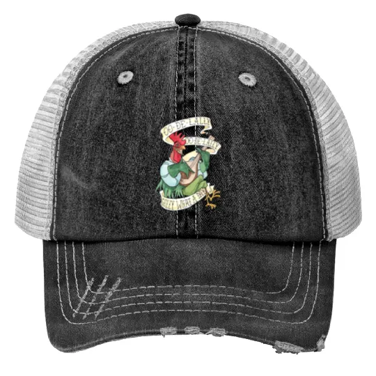 Disney Alan-a-dale Rooster Robin Hood Print Trucker Hats
