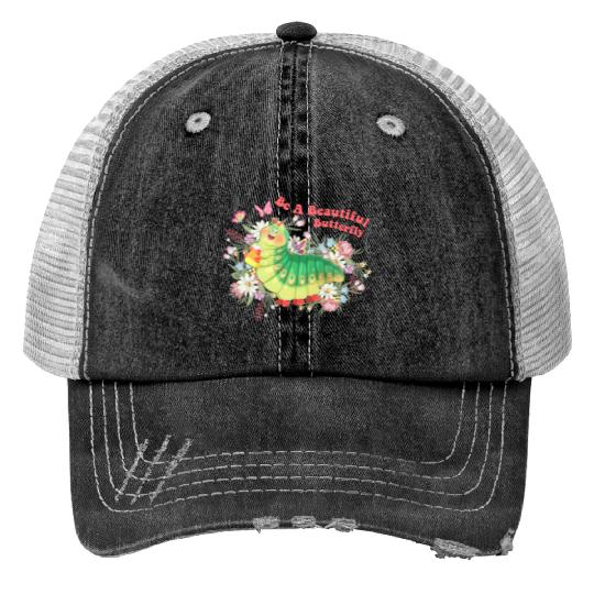 Be A Beautiful Butterfly Heimlich Print Trucker Hats, Let the magic Blossom Disney Epcot