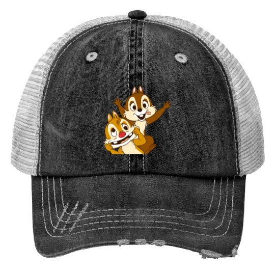 Sweety Chip And Dale Print Trucker Hats, Chip n Dale, Chip And Dale Disney Character Print Trucker Hats, Chip and Dale Characters