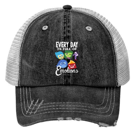 Disney Pixar Inside Out Every Day Emotions  Disney Family Trip Gift Unisex Print Trucker Hats
