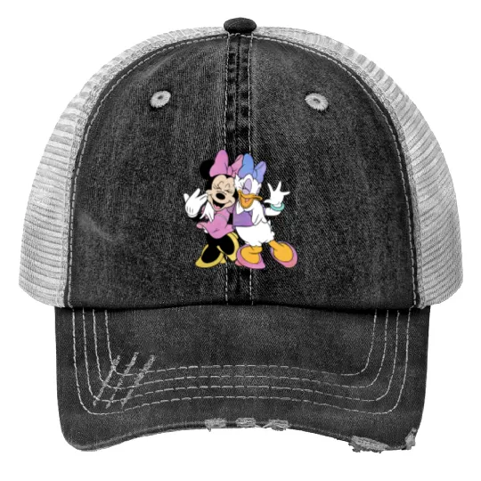 Daisy Duck Print Trucker Hats, Disney Print Trucker Hats, Disney Summer Print Trucker Hats