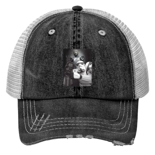 Darth Vader Stormtrooper Han Solo Selfie 2023 Print Trucker Hats Disney Trip 2023 Print Trucker Hats