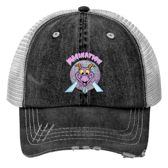 IMAGINATION - Figment Print Trucker Hats, Disney Figment Print Trucker Hats