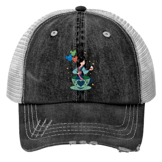 Disney Mulan Princess Print Trucker Hats, Disney Trip