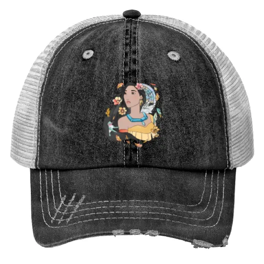 Disney Pocahontas Princess Print Trucker Hats