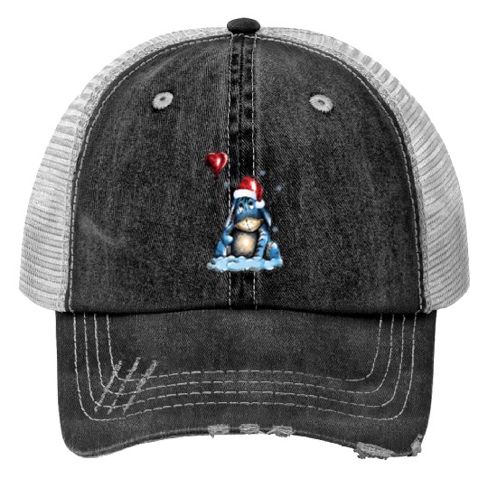 Discover Christmas Winnie The Pooh Print Trucker Hats, Disney Christmas Vacation Print Trucker Hats, Eeyore Print Trucker Hats