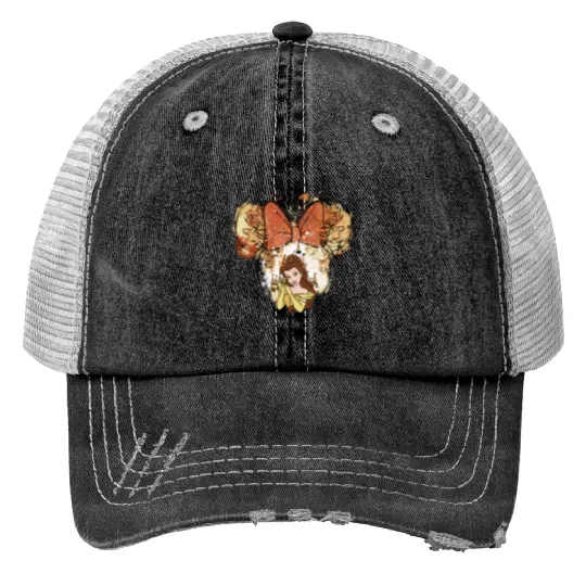 Princess Belle Print Trucker Hats,Belle Print Trucker Hats,Disney Princess Belle