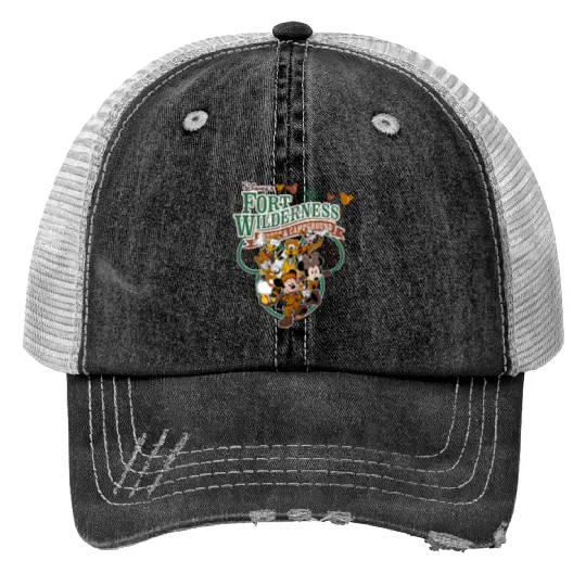 Disney Fort Wilderness Resort Print Trucker Hats