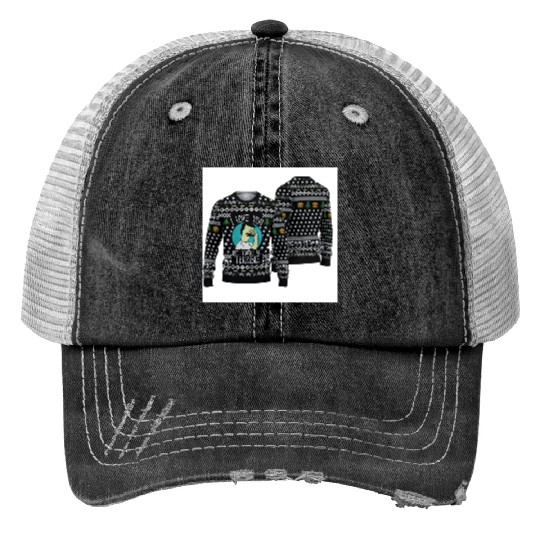 Bobs Burgers I Love You But You Are All Terrible Ugly Sweater Print Trucker Hats