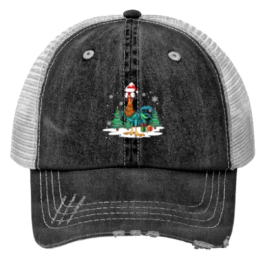 Hei Hei Moana Disney Christmas Print Trucker Hats, Funny Christmas Print Trucker Hats