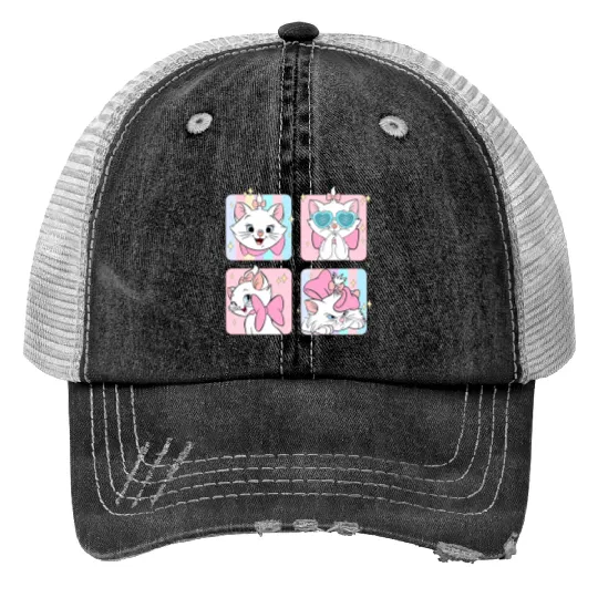 Aristocats Print Trucker Hats, Marie Aristocats Print Trucker Hats, Disney Cat Print Trucker Hats, Funny Marie Aristocats, Disney Girls Trip