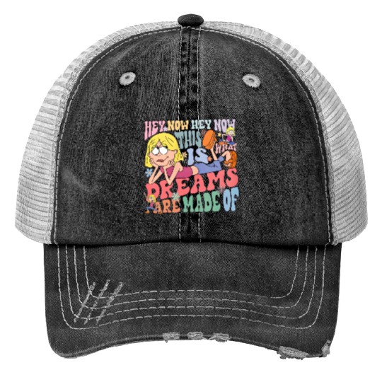 Disney Cute Lizzie McGuire Print Trucker Hats, This Is What Dreams Are Made Of Retro Print Trucker Hats, Disneyland Print Trucker Hats