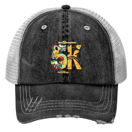 runDisney Pluto 5K Running Print Trucker Hats / Disney Marathon Weekend Print Trucker Hats