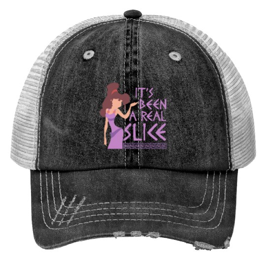 It's Been A Real Slice Print Trucker Hats Print Trucker Hats, Disney Megara Hercules Print Trucker Hats