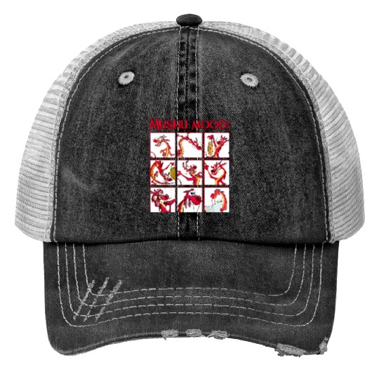 Retro Disney Mulan Mushu Mood  Print Trucker Hats