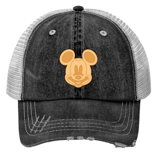 Mickey Waffle Print Trucker Hats, Disney Food Print Trucker Hats, Disney Snack Print Trucker Hats