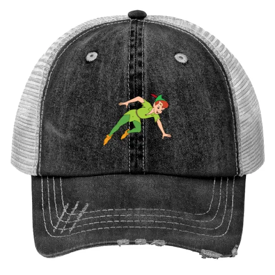 Peter Pan Disney Print Trucker Hats, Lost Boys Print Trucker Hats, Cute Peter Pan Print Trucker Hats, Peter Pan Fan Gift