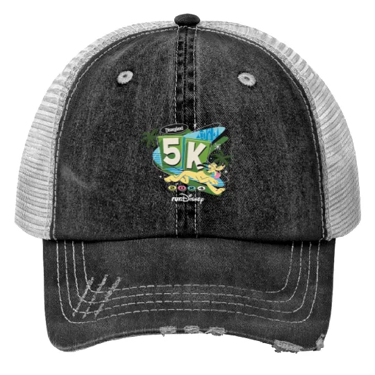 runDisney Pluto 5K Running Disneyland Half Marathon Weekend 2024 Print Trucker Hats