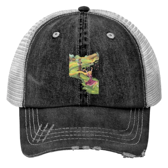 Disney Tangled Rapunzel Print Trucker Hats, Rapunzel Print Trucker Hats