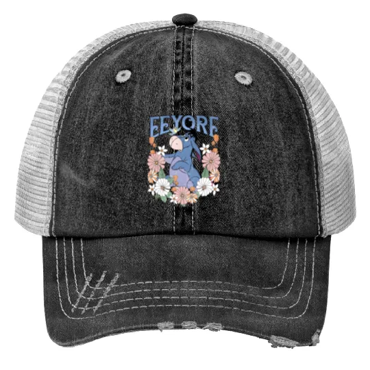 Retro Disney Eeyore  Print Trucker Hats, Eeyore Winnie The Pooh
