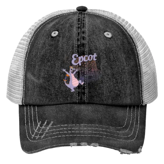 Epcot Figment Print Trucker Hats, Disney Figment Print Trucker Hats, Figment Est 1983 Print Trucker Hats