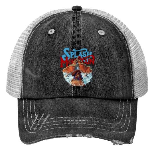 Disney Splash Mountain Vintage Print Trucker Hats, Splash Mountain Print Trucker Hats