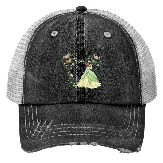 Tiana Princess Print Trucker Hats, Disney Tiana Print Trucker Hats, Disney Princess Print Trucker Hats
