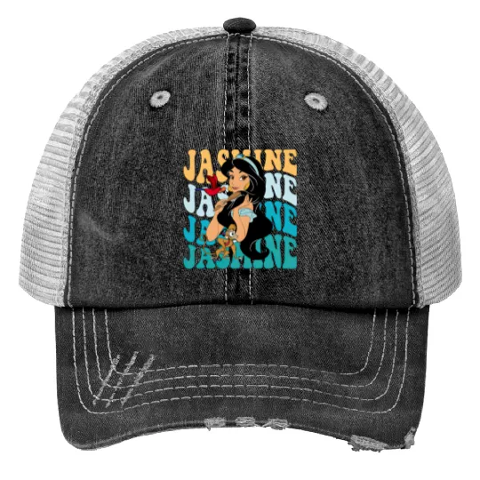 Princess Jasmine Print Trucker Hats,Jasmine Print Trucker Hats, Disney Princess Jasmine, Magic Kingdom