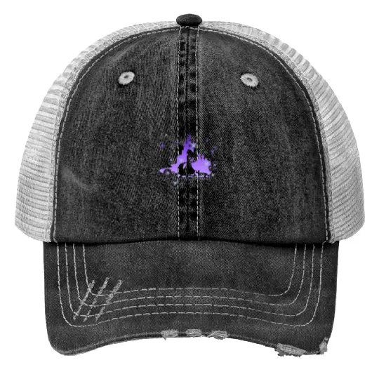 Disney Tangled Rapunzel Castle Silhouette Print Trucker Hats