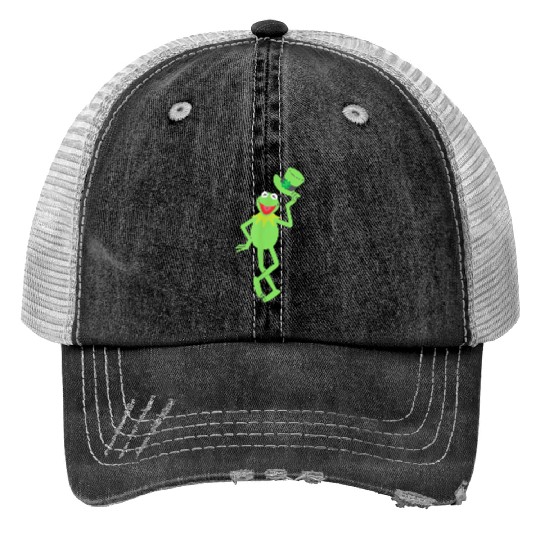 Disneyss Muppets K the frog With Top Hat St Patricks Day Print Trucker Hats