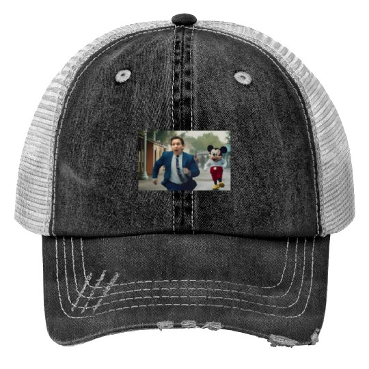 Disney Mickey Vs Desantis Funny Unisex Print Trucker Hats