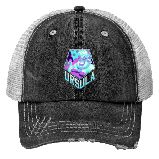 Disney Little Mermaid Ursula Pop Art Graphic Print Trucker Hats