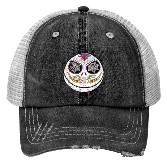 Jàck skèllington, Jàck skèllington halloweeen, Jàck skèllington merch , Jàck skèllington disnèy, Jàck skèllington logo Print Trucker Hats