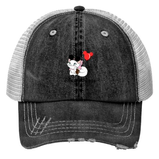 Marie Disney Mode, Marie Cat , Marie Aristocats Print Trucker Hats