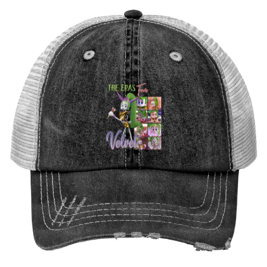 Discover Velvet the Eras Tour Trolls Band Together Print Trucker Hats