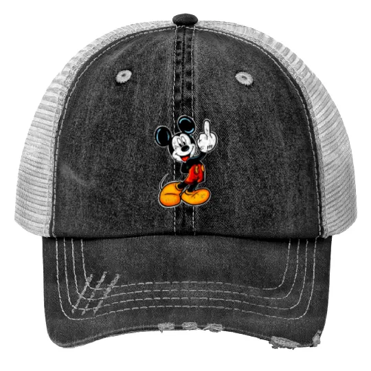 Magic Finger Print Trucker Hats, Mickey Mouse Print Trucker Hats, Disney Unisex Print Trucker Hats