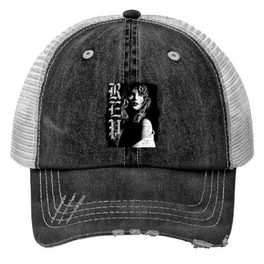 Discover Taylor Reputation Print Trucker Hats/ Taylor Print Trucker Hats/ Reputation Print Trucker Hats
