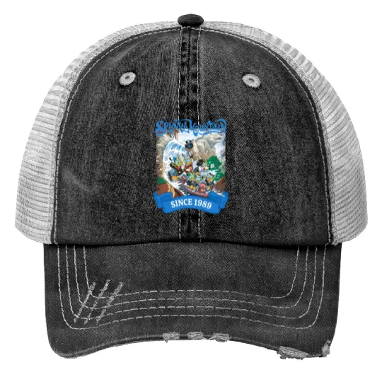 Disney Splash Mountain Vintage Print Trucker Hats, Splash Mountain,