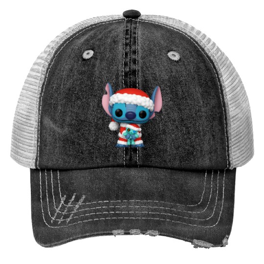 St�tch And L�lo Lighten Up Christmas St�tch Gorgeous Reindeer Light Holiday Ugly  , Stitch Eras Tour , Stitch Shirt, Disney Land Lilo and Stitch Print Trucker Hats